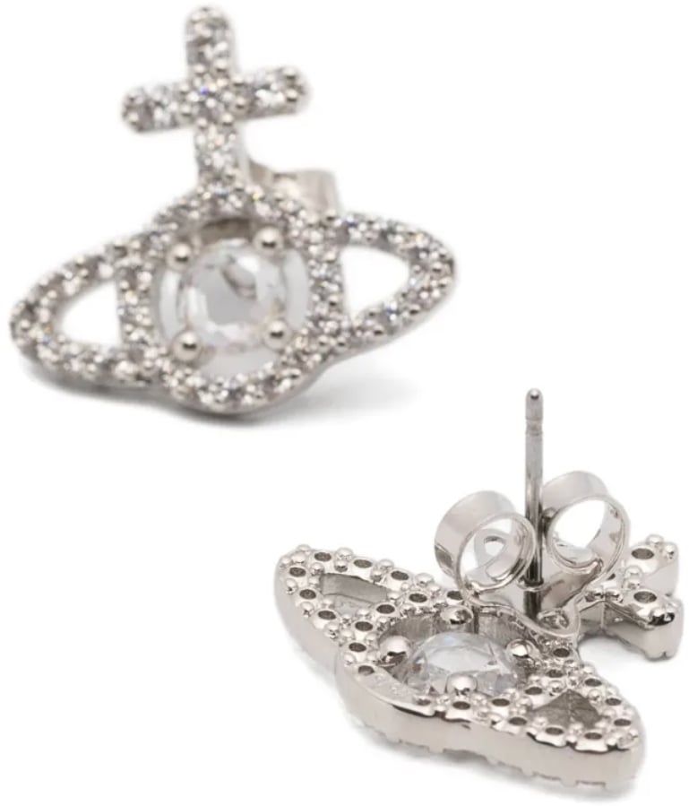 Vivienne Westwood Olympia Cz Earrings Platinum / White Wit