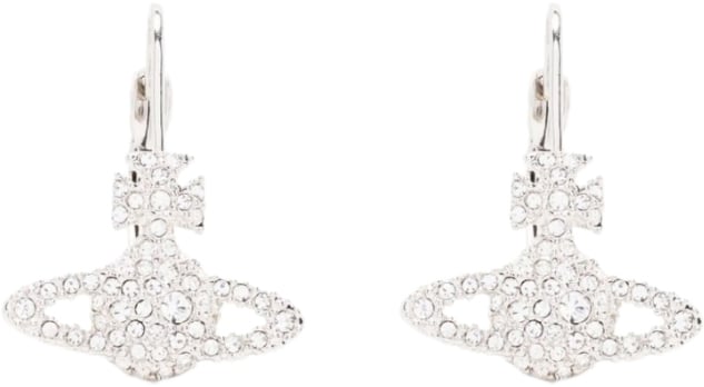 Vivienne Westwood Grace Bas Relief Earrings Platinum / Crystal Zilver