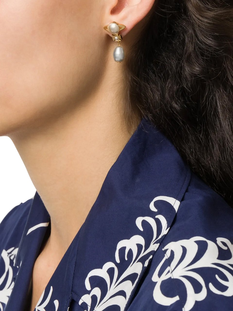 Vivienne Westwood Inass Earrings Gold / Creamrose Divers