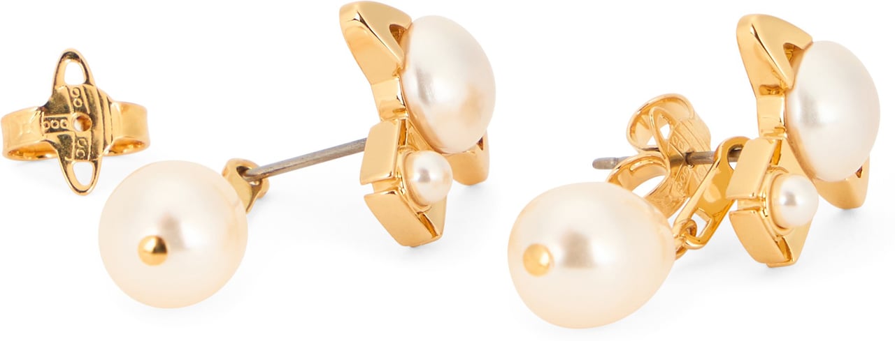 Vivienne Westwood Earrings with decorative pearls Goud