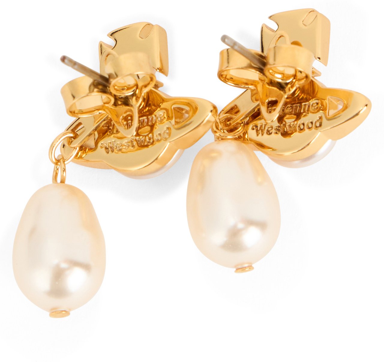 Vivienne Westwood Earrings with decorative pearls Goud