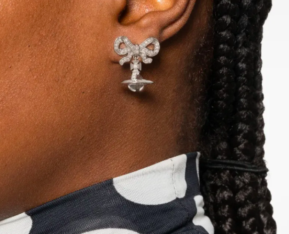 Vivienne Westwood Octavie Earrings Platinum/white | Vanaf
