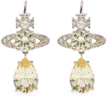 Vivienne Westwood Ismene Drop Earrings Platinum/yellow Geel