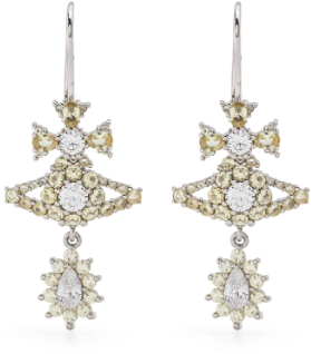 Vivienne Westwood Masha Earrings Platinum/yellow Geel