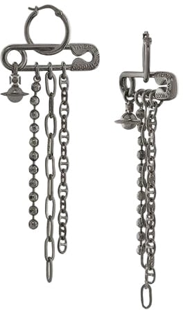 Vivienne Westwood GINETTA EARRINGS RUTHENIUM Zilver