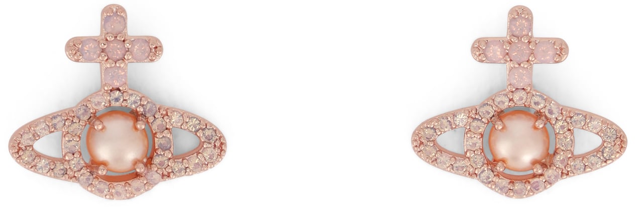 Vivienne Westwood Olympia earrings with decorative crystals Goud