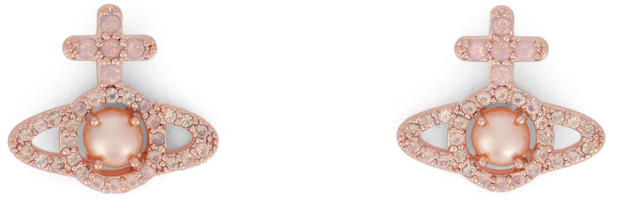 Vivienne Westwood Olympia earrings with decorative crystals Goud