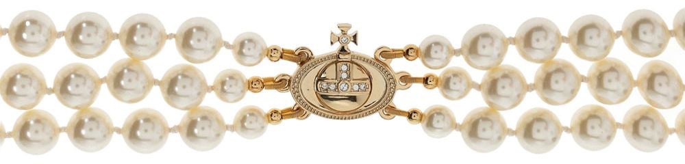 Vivienne Westwood Bijoux Gold/Pearl Wit