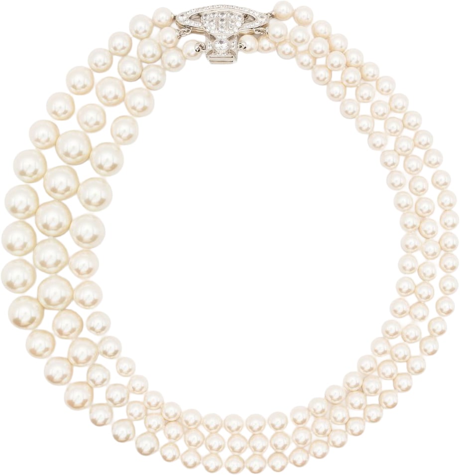 Vivienne Westwood Bijoux Platinum/Pearl Wit