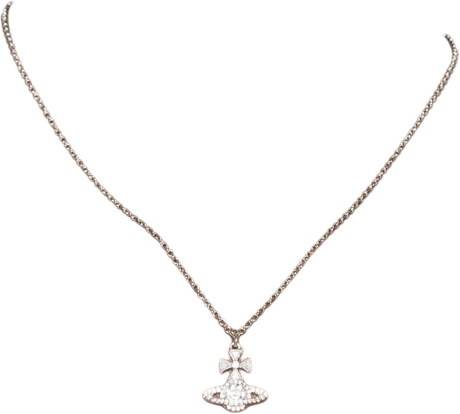 Vivienne Westwood Mila Pendant Platinum / White Wit