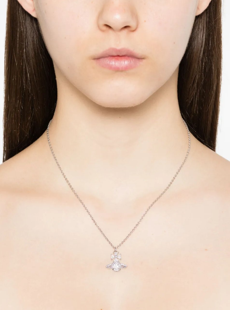Vivienne Westwood Mila Pendant Platinum White Wit