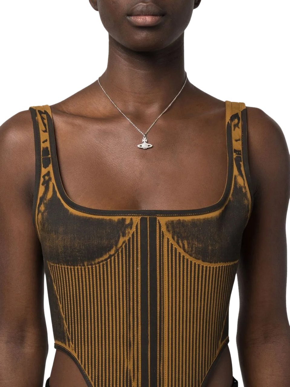 Vivienne Westwood Grace Bas Relief Pendant Platinum / Crystal Zilver