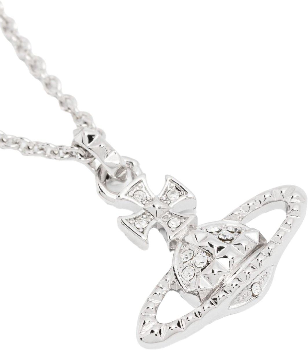 Vivienne Westwood Mayfair Bas Relief Pendant Rhodium/crystal Zilver