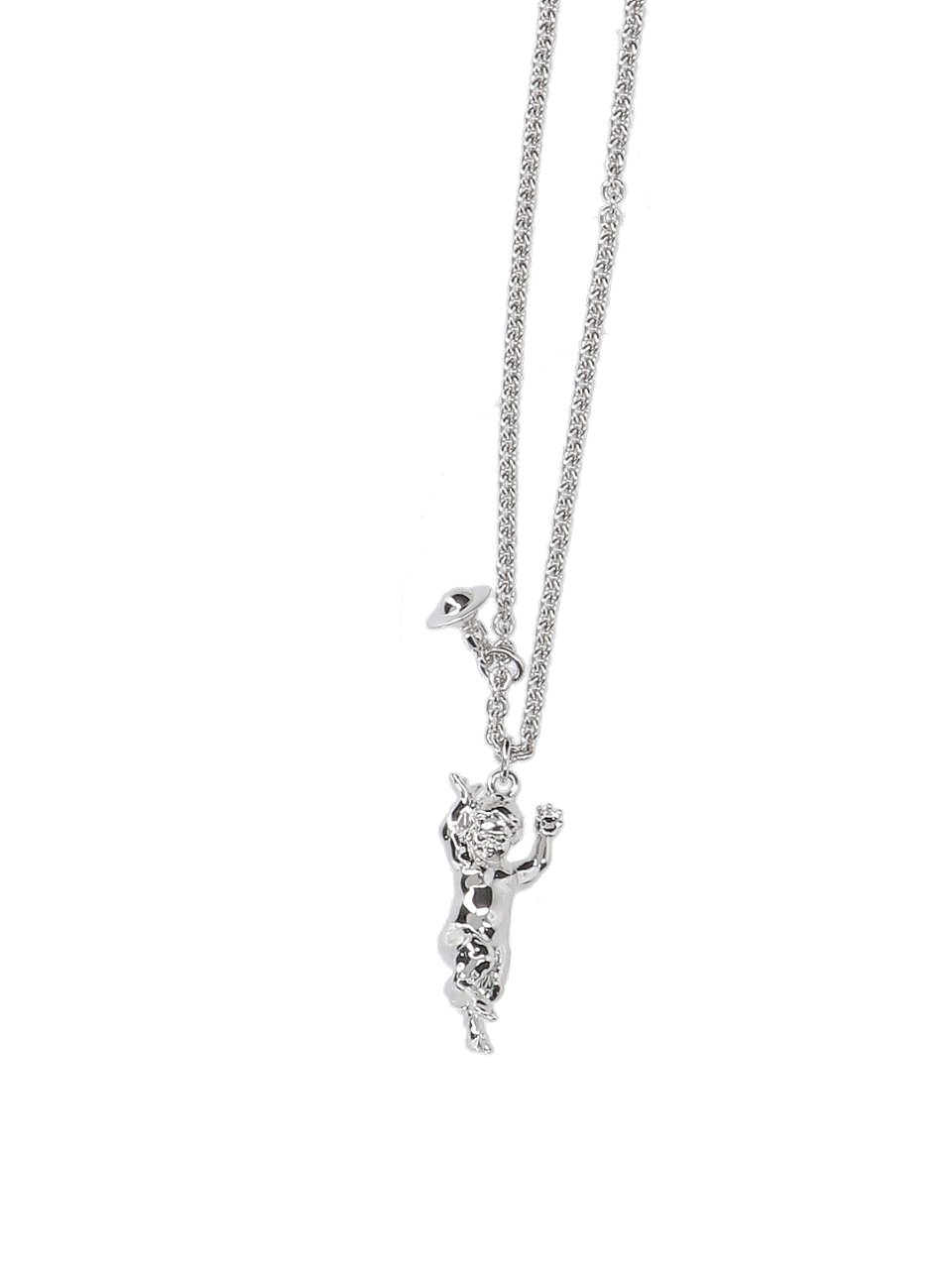 Vivienne Westwood Artistic Silver-Plated Brass Satyr Pendant Necklace Zilver