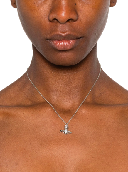 Vivienne Westwood Lee Orb Pendant Platinum White Wit