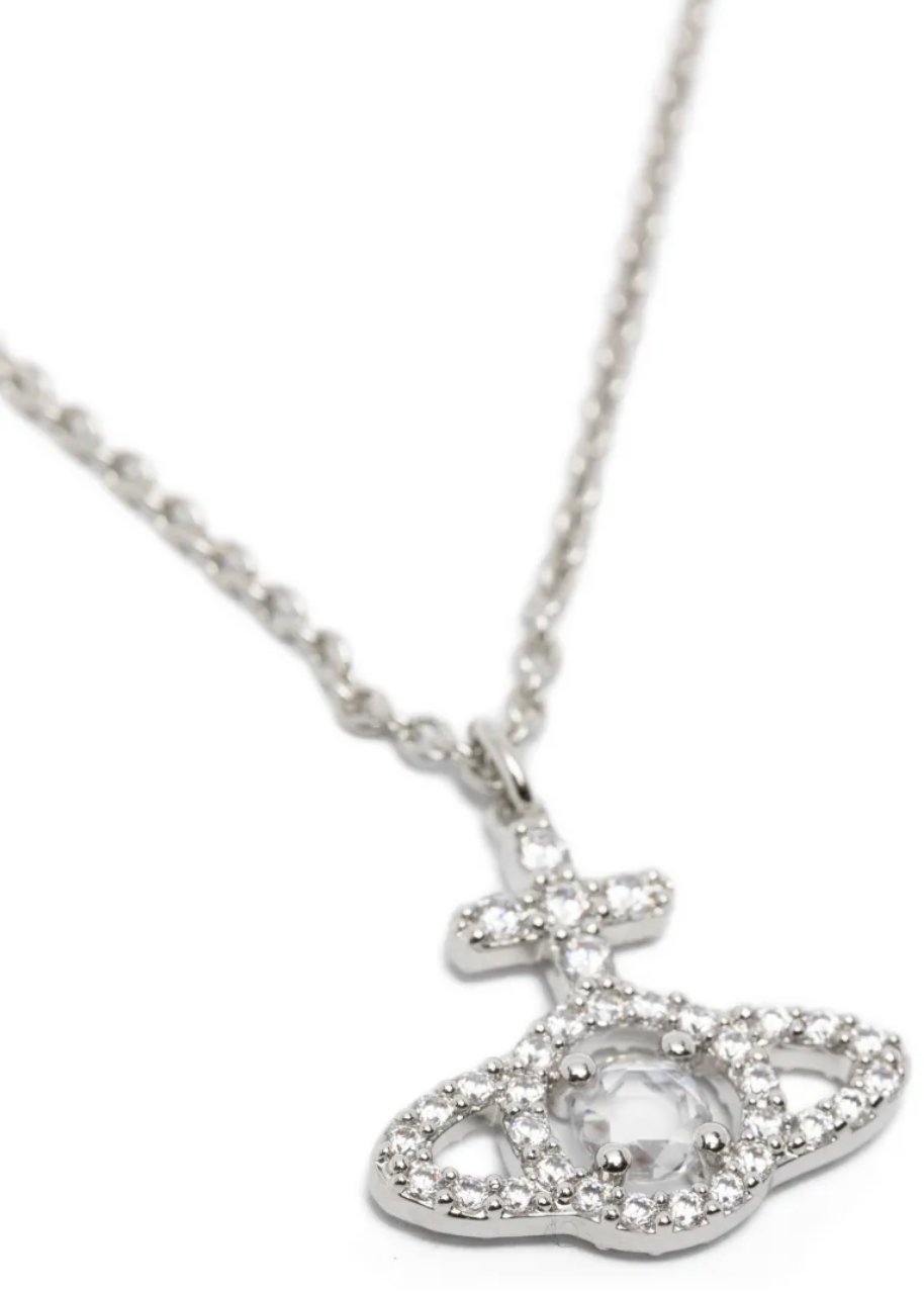 Vivienne Westwood Olympia Cz Pendant Platinum / White Wit