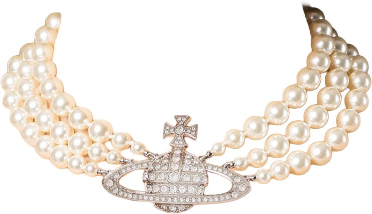 Vivienne Westwood Bijoux Platinum/Pearl/Crystal Wit