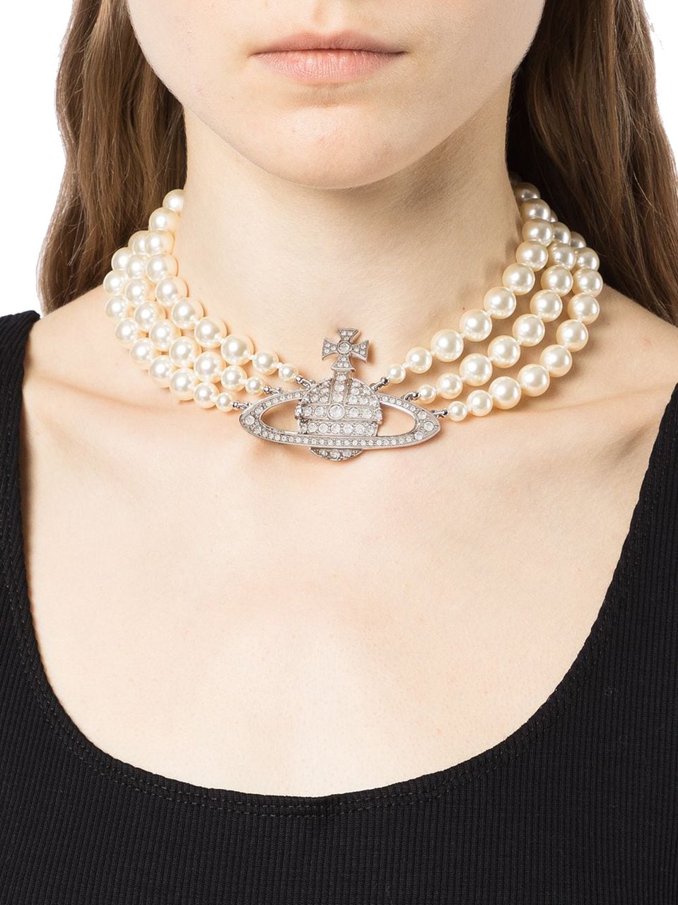 Vivienne Westwood Bijoux Platinumpearlcrystal Zilver