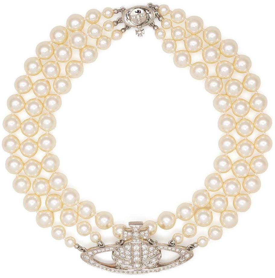Vivienne Westwood Bijoux Platinumpearlcrystal Zilver