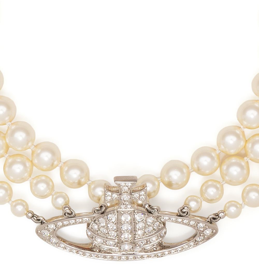 Vivienne Westwood Bijoux Platinum/Pearl/Crystal Wit