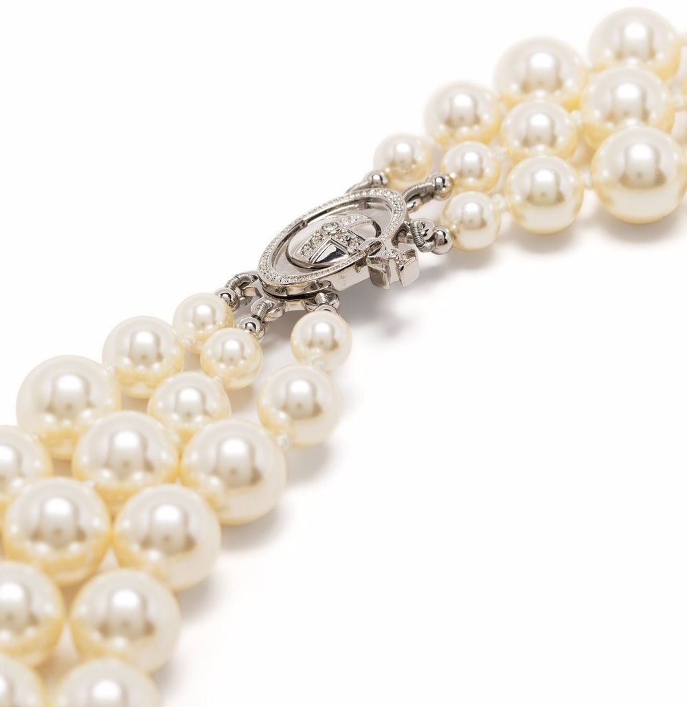 Vivienne Westwood Bijoux Platinum/Pearl Wit