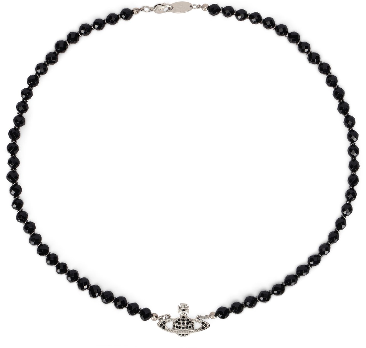 Vivienne Westwood Chocker Messaline with decorative crystals Zwart