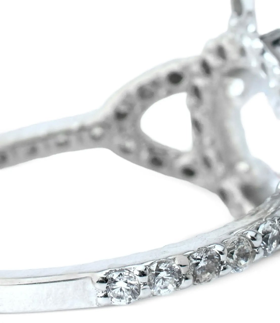 Vivienne Westwood Olympia Cz Ring Platinum / White Wit