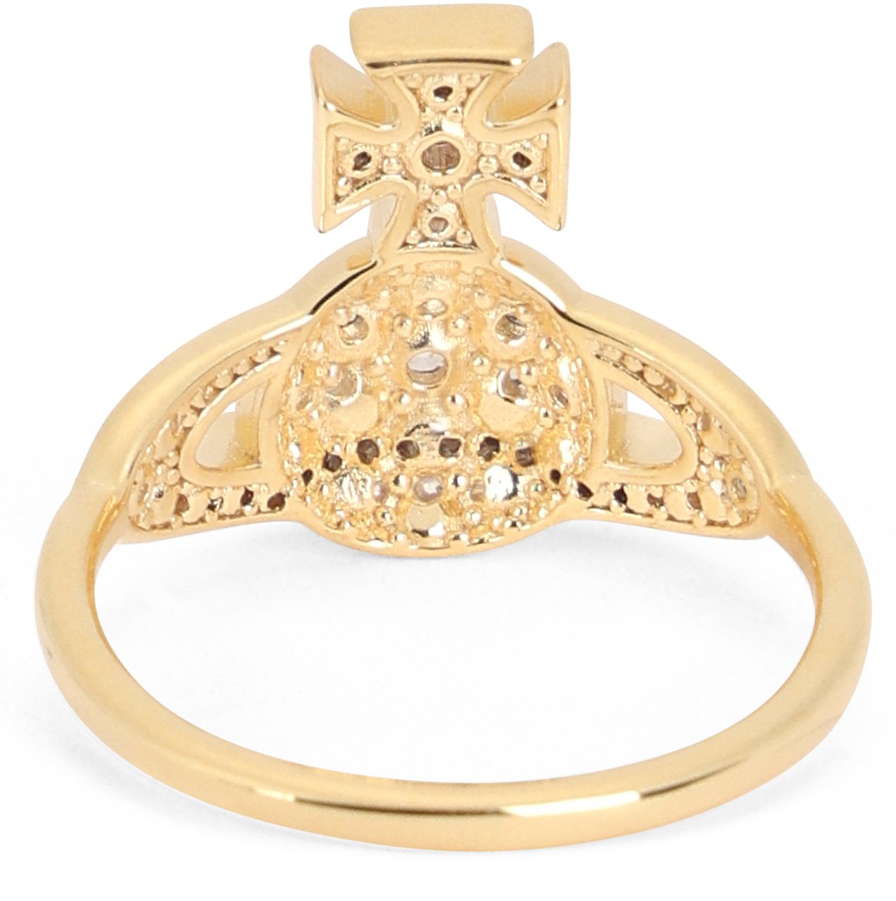 Vivienne Westwood Little Orb ring with crystals Goud