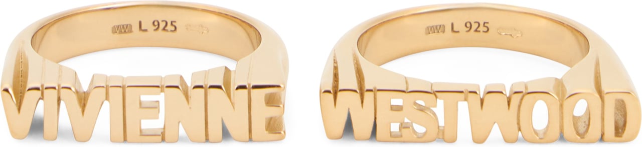 Vivienne Westwood Set of two rings Essex Goud