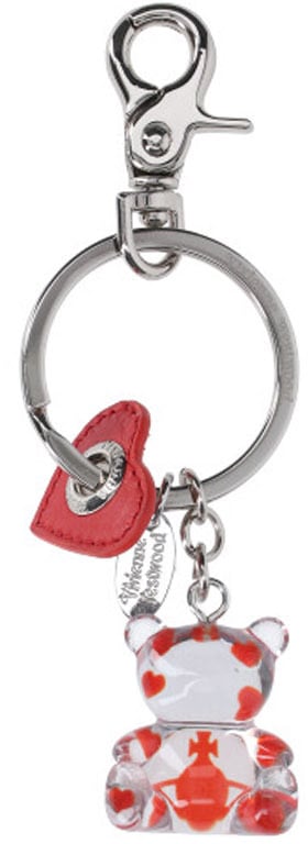 Vivienne Westwood Silver Teddy Resin Metal Keychain Zilver