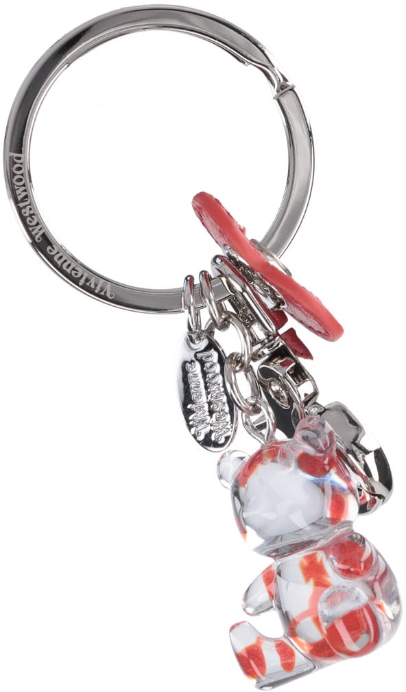 Vivienne Westwood Silver Teddy Resin Metal Keychain Zilver