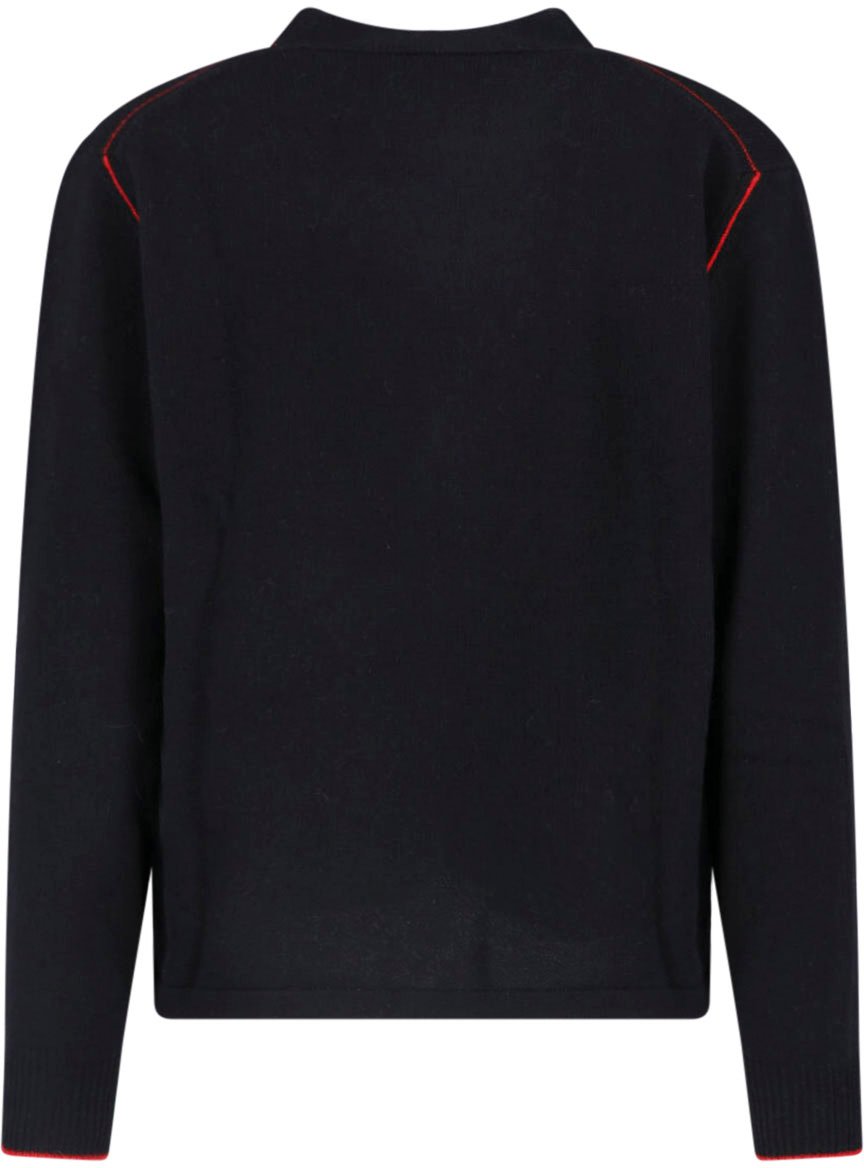 Vivienne Westwood Black Crew Neck Fitted Sweater Zwart