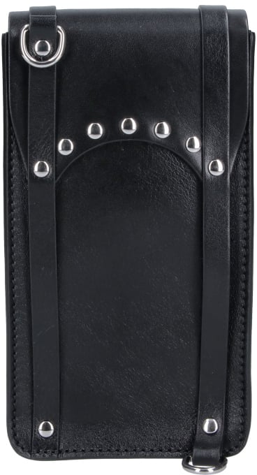 Vivienne Westwood Black Structured Rectangular Flap Bag Zwart
