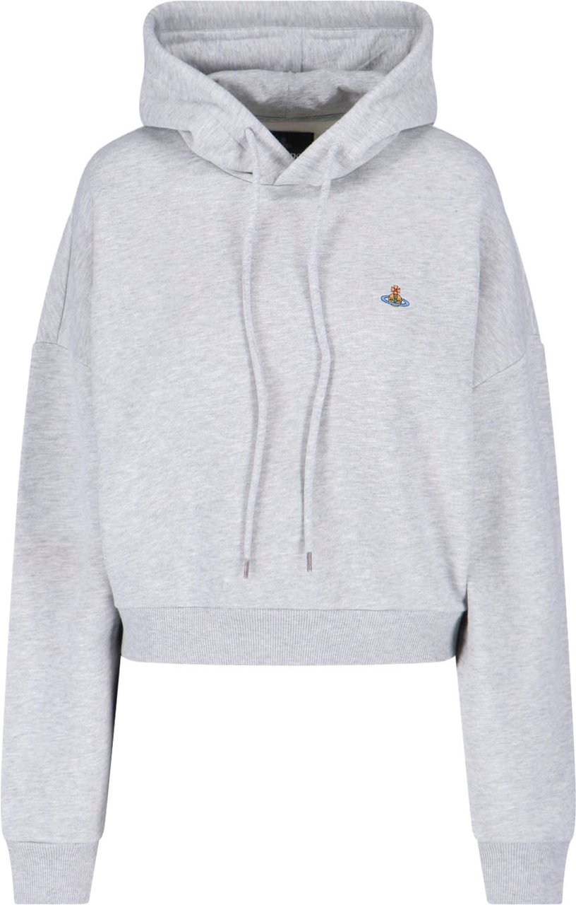 Vivienne Westwood Grey Ashton Crew Neck Knit Hooded Sweatshirt Grijs