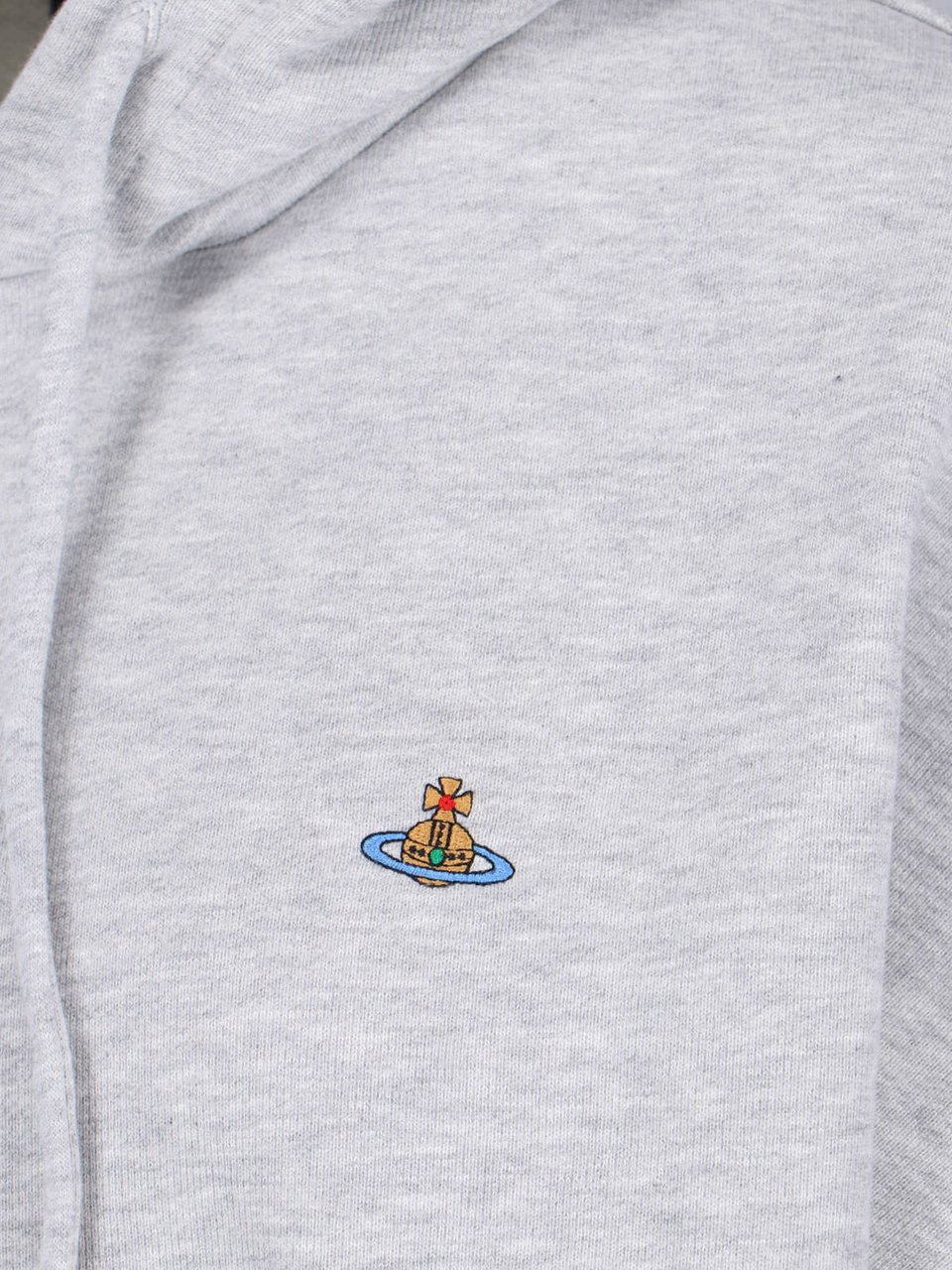 Vivienne Westwood Grey Ashton Crew Neck Knit Hooded Sweatshirt Grijs
