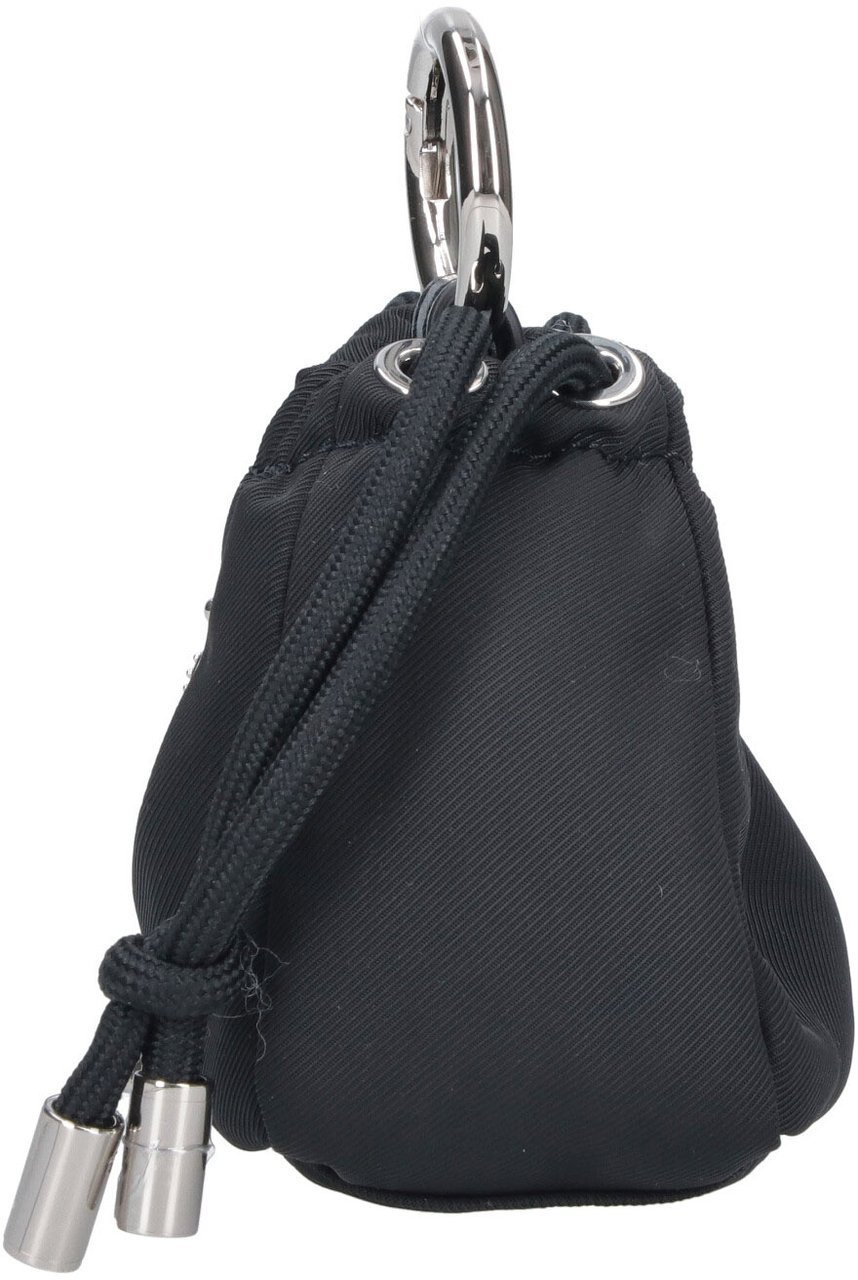 Vivienne Westwood Black Orb Drawstring Fabric Key Pouch Zwart