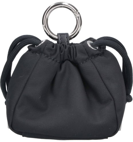 Vivienne Westwood Black Orb Drawstring Fabric Key Pouch Zwart