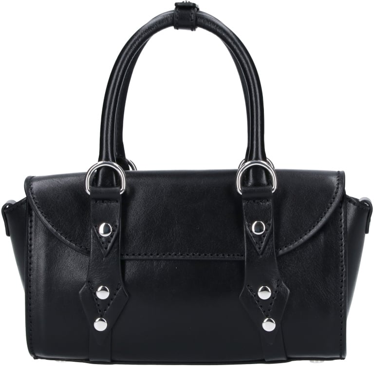 Vivienne Westwood Black Bettina Studded Leather Handbag Zwart
