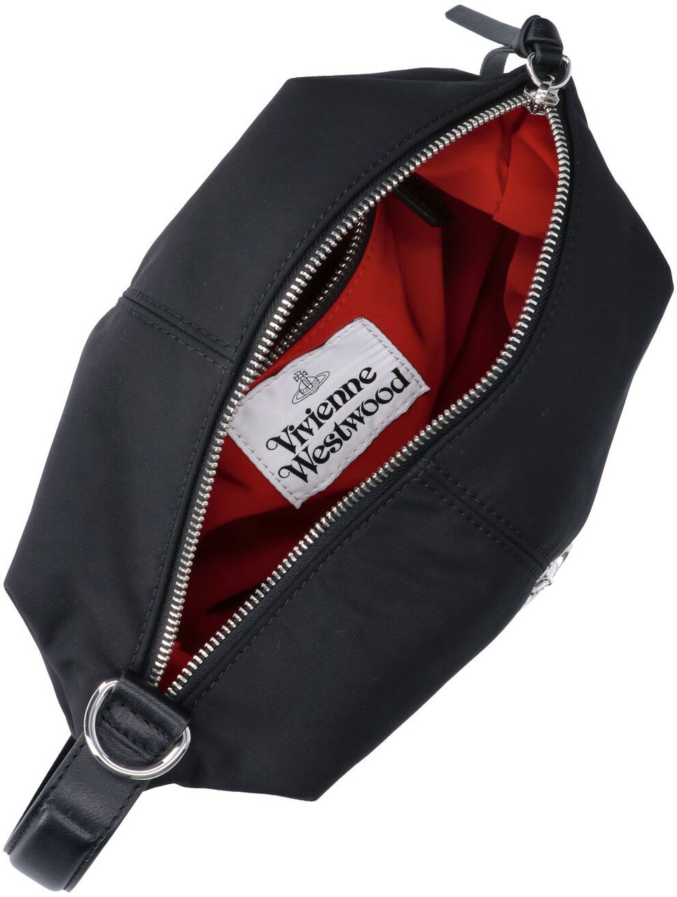 Vivienne Westwood Black Wash Bag Fabric Zip Pouch Zwart