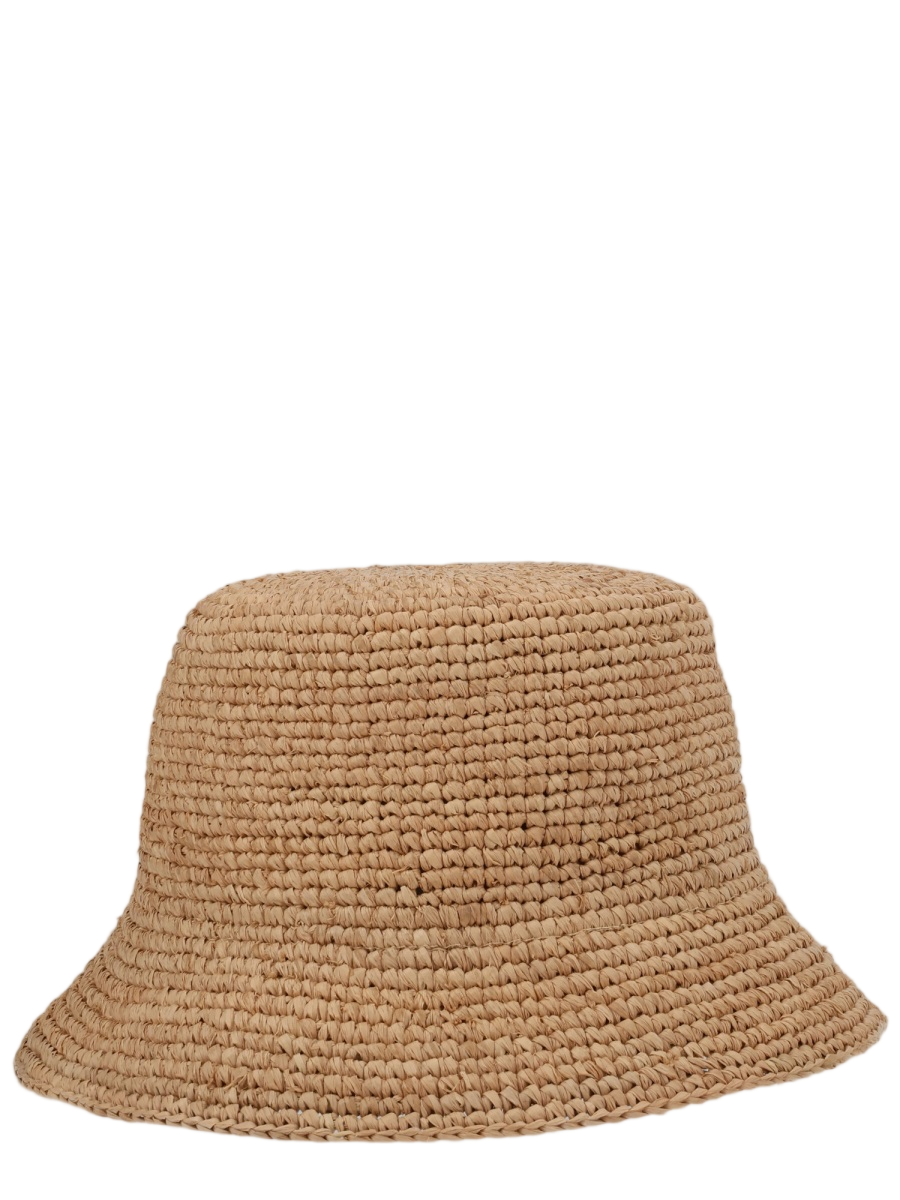 Vivienne Westwood Natural Woven Raffia Bucket Hat Neutraal