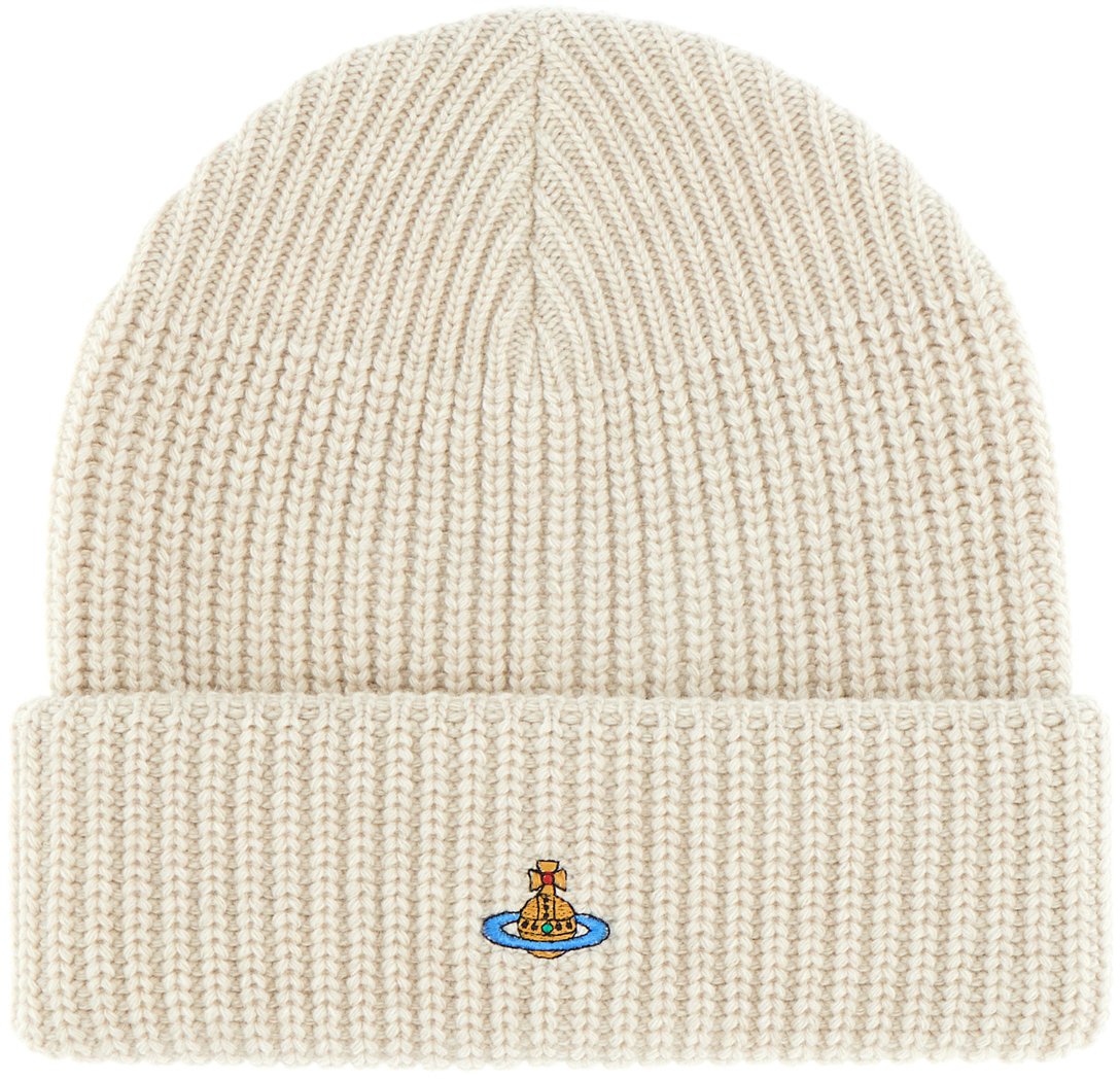 Vivienne Westwood Vivienne Westwood Sand wool beanie hat Neutraal