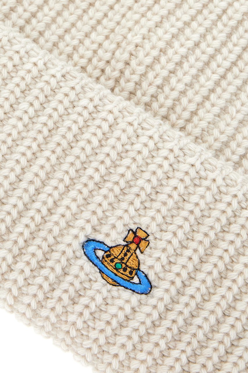 Vivienne Westwood Vivienne Westwood Sand wool beanie hat Neutraal