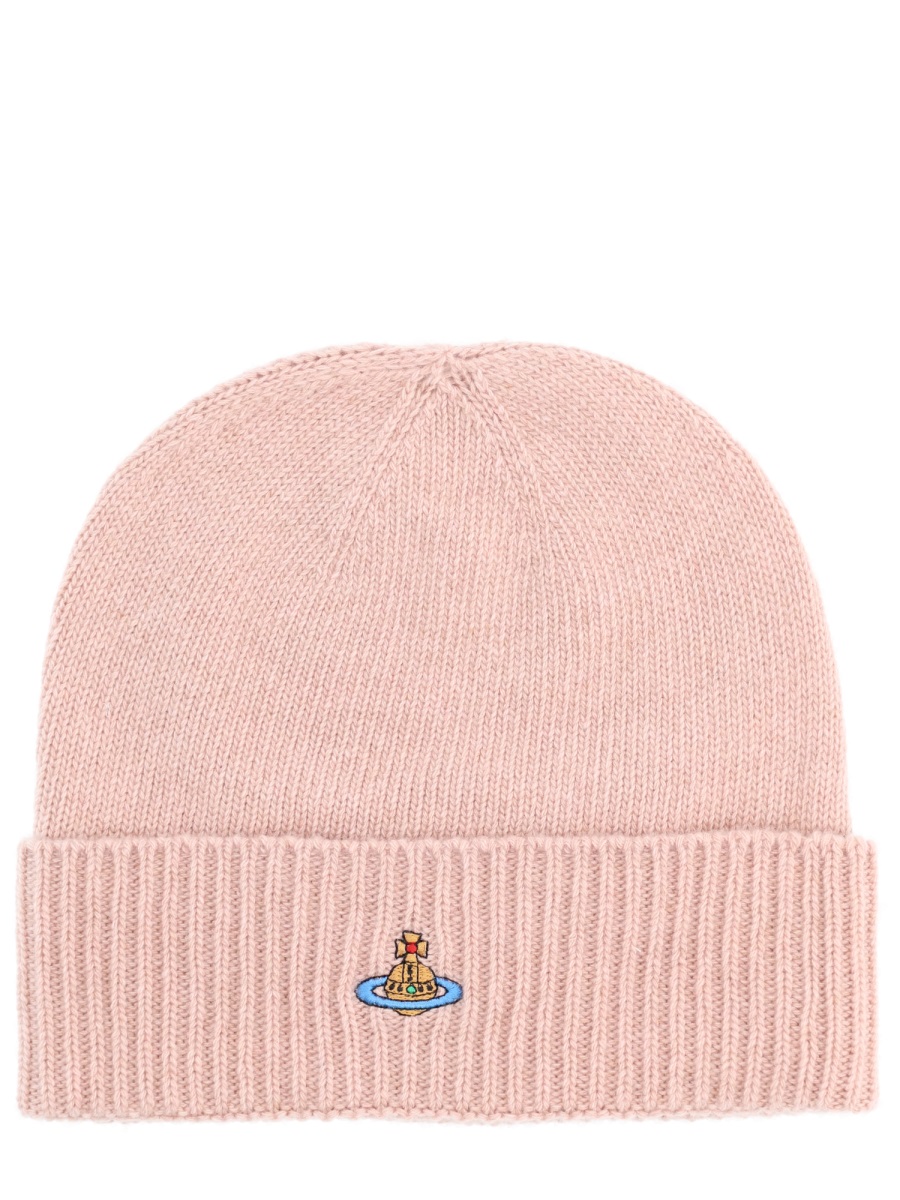 Vivienne Westwood Finely Knitted Cashmere Beanie Neutraal