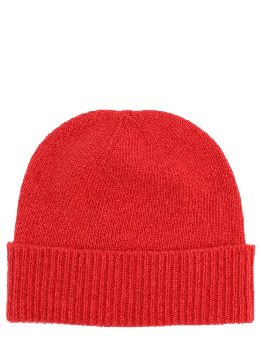 Vivienne Westwood Knit Cashmere Ribbed Beanie Rood