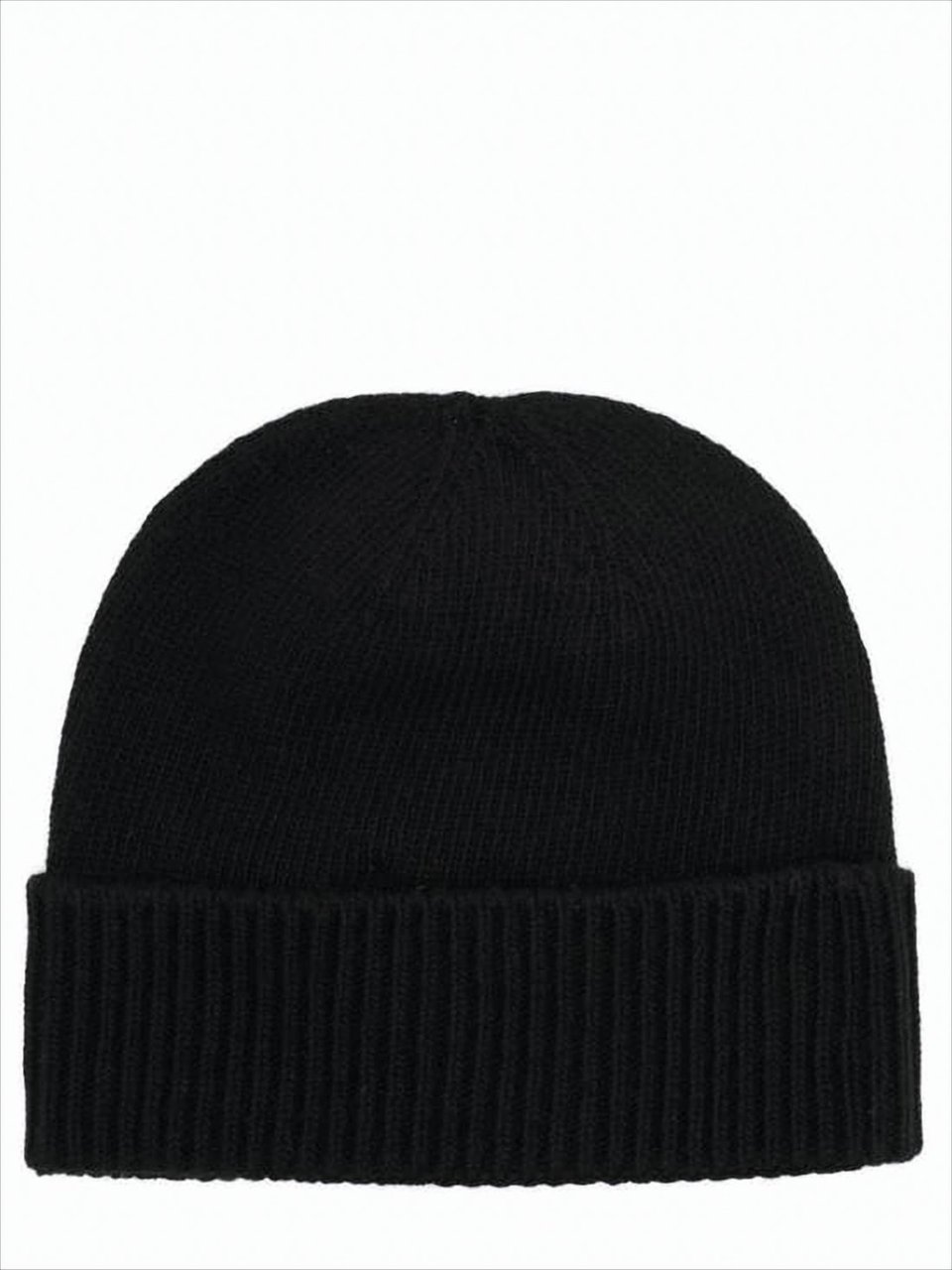 Vivienne Westwood Cashmere Ribbed Fold-Over Beanie Zwart