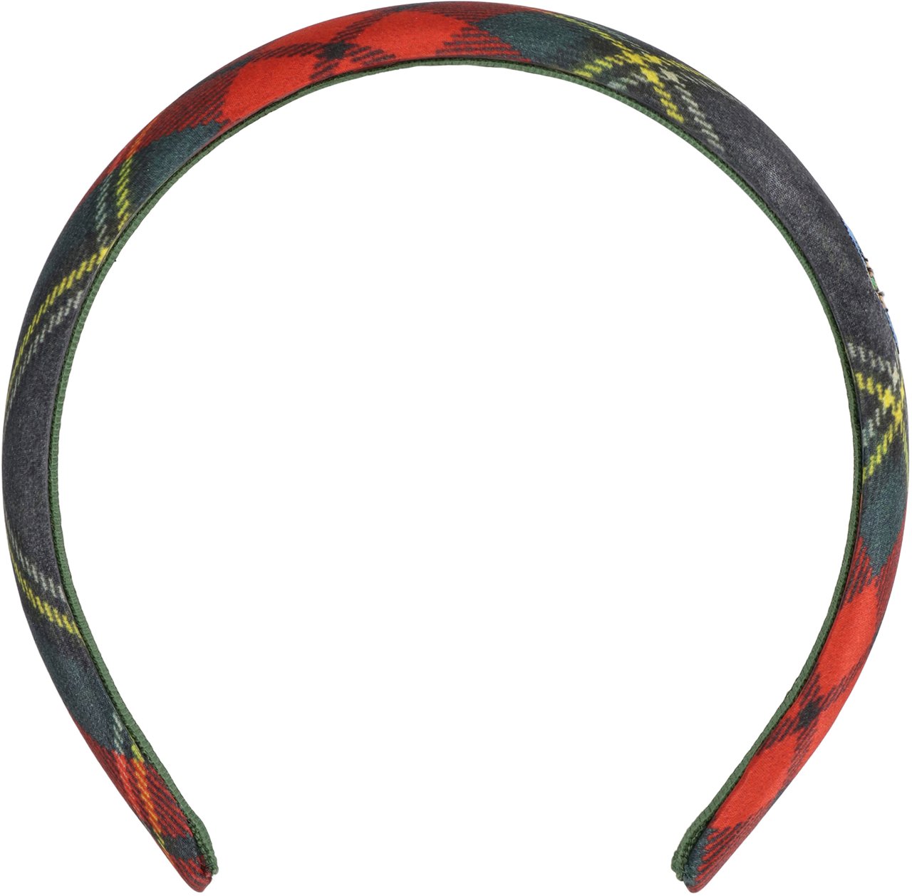 Vivienne Westwood Scarlet headband in tartan silk Divers