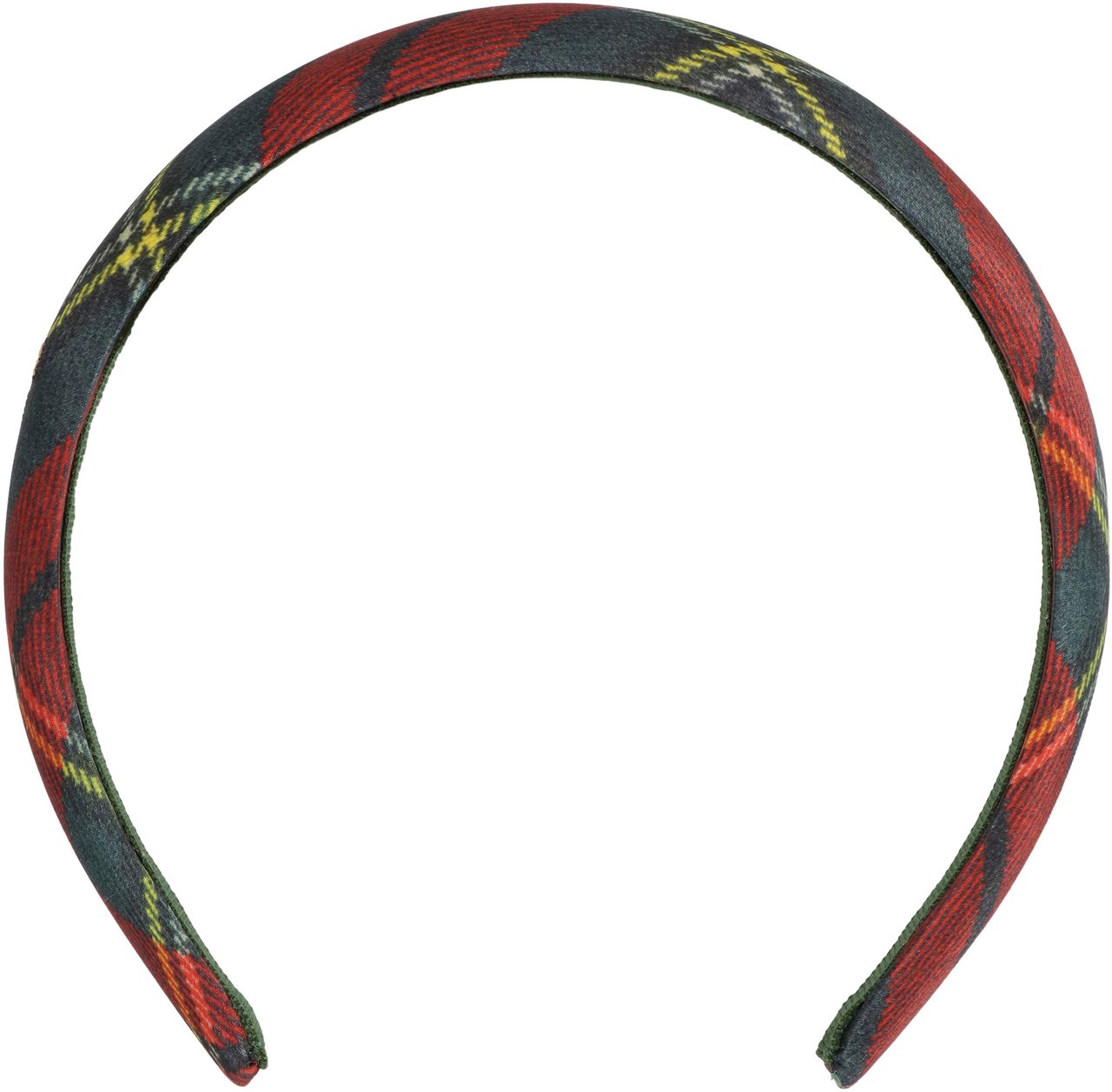 Vivienne Westwood Scarlet headband in tartan silk Divers