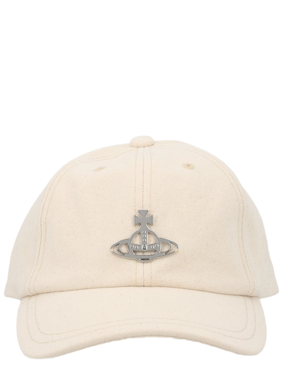 Vivienne Westwood Edgewear Curved Brim Cotton Hat Neutraal