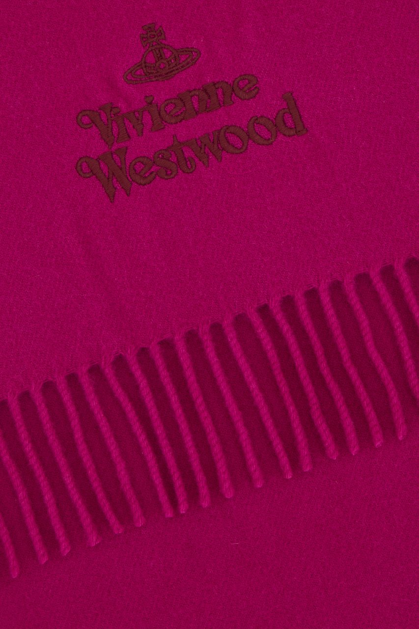 Vivienne Westwood Vivienne Westwood Fuchsia wool scarf Roze