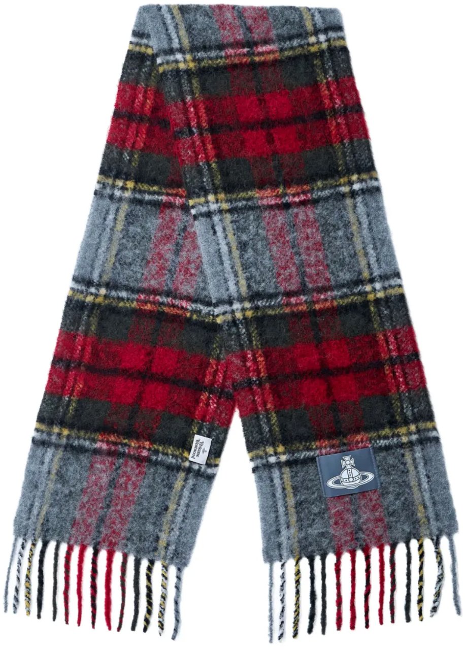Vivienne Westwood Check Scarf Red Divers